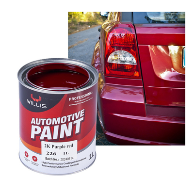 Séchage rapide Carrosserie automatique Remplisseur métallique 2K Pourpre Peinture automatique rouge 2k Peinture à pulvériser Pourpre rouge