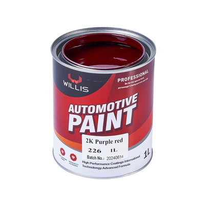 Séchage rapide Carrosserie automatique Remplisseur métallique 2K Pourpre Peinture automatique rouge 2k Peinture à pulvériser Pourpre rouge