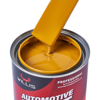 Peinture solide métallique 2K jaune terreux, peinture automobile liquide brillante 2K Peinture automobile