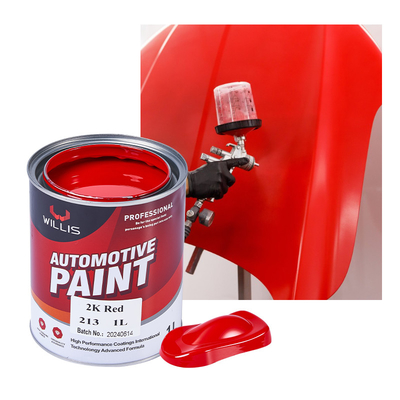 Protection automobile Peinture solide rouge 2K Haute dureté 1L / 4L par boîte Facile à construire
