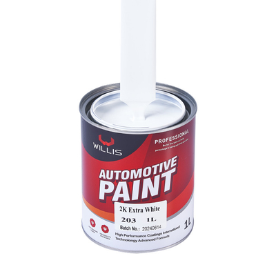 Peinture solide blanche métallique 2K Carrosserie de voiture Touch Up Spray Résistance à l'eau Auto Refinish Peinture 2k Spray Peinture