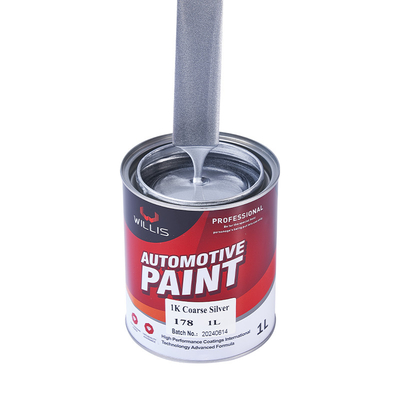 Couche liquide peinture argentée noire pour voiture, peinture argentée mate pour voiture pour pare-chocs en plastique 1K argent grossier métallique automobile