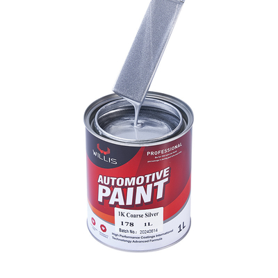 Couche liquide peinture argentée noire pour voiture, peinture argentée mate pour voiture pour pare-chocs en plastique 1K argent grossier métallique automobile