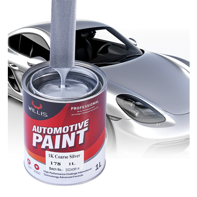 Couche liquide peinture argentée noire pour voiture, peinture argentée mate pour voiture pour pare-chocs en plastique 1K argent grossier métallique automobile