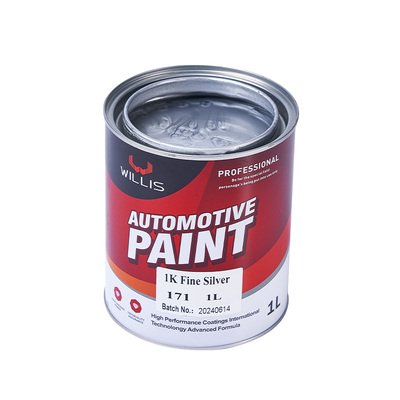 Peinture à base d' argent de haute luminosité, peinture à base de teinture 1K Peinture métallique automobile Peinture argentée