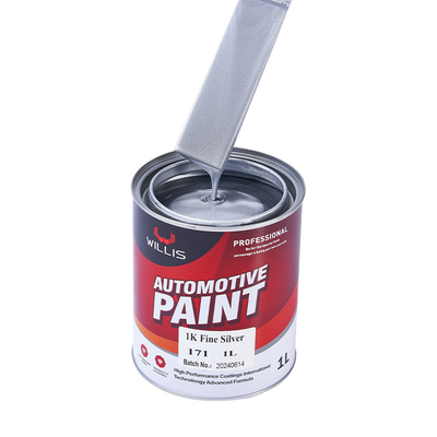 Peinture à base d' argent de haute luminosité, peinture à base de teinture 1K Peinture métallique automobile Peinture argentée