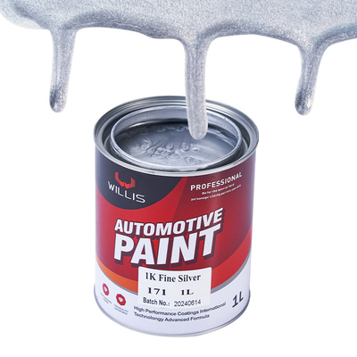 Peinture à base d' argent de haute luminosité, peinture à base de teinture 1K Peinture métallique automobile Peinture argentée