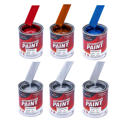 Peinture à base d' argent de haute luminosité, peinture à base de teinture 1K Peinture métallique automobile Peinture argentée