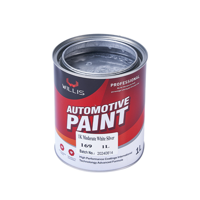 Refinement de la peinture automobile métallique en argent étincelant couche en poudre 1K Basecoat, peinture acrylique laque, peinture automobile
