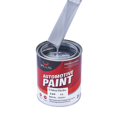 Refinement de la peinture automobile métallique en argent étincelant couche en poudre 1K Basecoat, peinture acrylique laque, peinture automobile