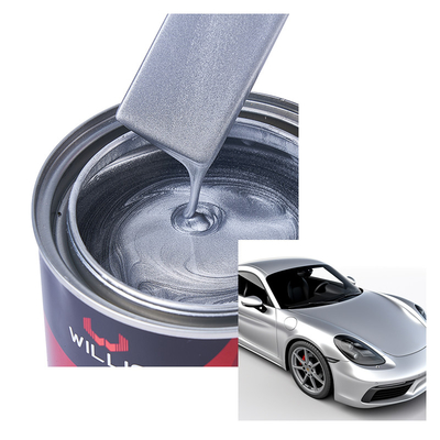 Refinement de la peinture automobile métallique en argent étincelant couche en poudre 1K Basecoat, peinture acrylique laque, peinture automobile