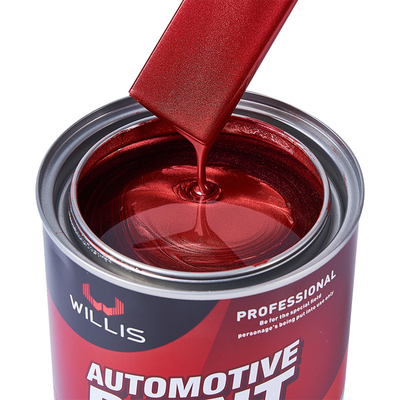 Peinture automobile à haute résistance à l'usure rapide Temps de séchage, 1K Crystal Red Pearl, couleur de peinture acrylique