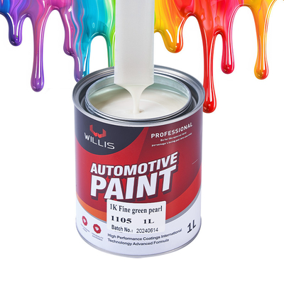 Peinture de voiture perlé verte fine 1K, laque acrylique claire à haute saturation de couleur, peau claire, durcissant, plus mince
