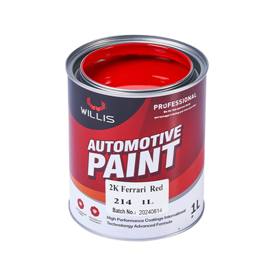 Couleurs rouges dures Ferrari rouge 2k Peinture métallique de voiture Auto Refinish Restauration de voiture