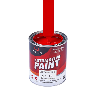 Couleurs rouges dures Ferrari rouge 2k Peinture métallique de voiture Auto Refinish Restauration de voiture