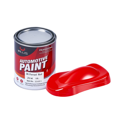 Couleurs rouges dures Ferrari rouge 2k Peinture métallique de voiture Auto Refinish Restauration de voiture