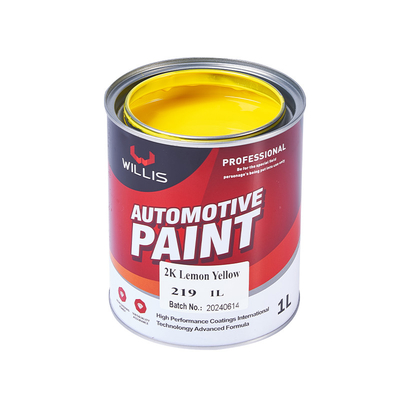 Peinture solide métallique brillante liquide citron jaune couleur 2k couleur pour voiture