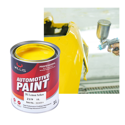 Peinture solide métallique brillante liquide citron jaune couleur 2k couleur pour voiture