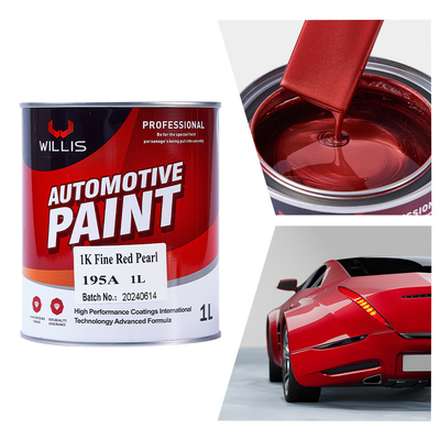 Peinture automobile acrylique perlésable haute saturation de couleur 1K rouge fin perle Peinture automobile métallique automobile diluant