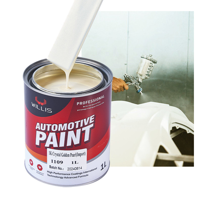 Peinture automobile de perle blanche cristalline à forte adhérence Matériau de base acrylique Peinture automobile métallique Peinture automobile