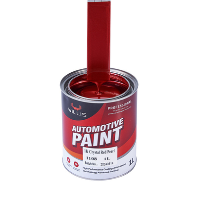 Peinture automobile à l'acrylique flash clair Perle Peinture haute solide rapidement séchée fois 1K Crystal Red Pearl Peinture acrylique couleur