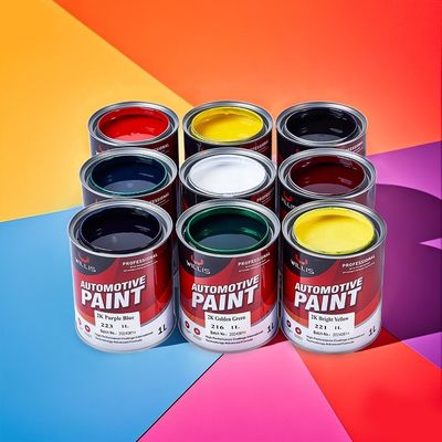 Fourniture d'usine de peinture automobile OEM 2K Vert bleuâtre Vente chaude Plusieurs couleurs Revêtement liquide acrylique en spray pour voitures Durcisseur Diluant