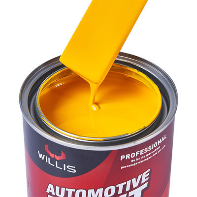 Peinture de voiture jaune modéré 2K, résine acrylique, revêtement en aérosol