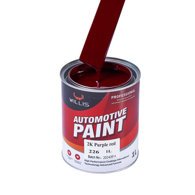 Peinture automobile métallisée rouge violet 2K de haute qualité, vente chaude, approvisionnement d'usine OEM, revêtement de réparation automobile liquide en résine acrylique
