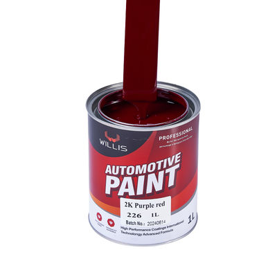 Peinture automobile métallisée rouge violet 2K de haute qualité, vente chaude, approvisionnement d'usine OEM, revêtement de réparation automobile liquide en résine acrylique