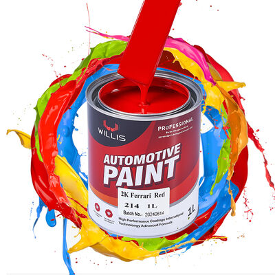 Peinture automobile en résine acrylique rouge chinoise solide 2K pour réparation automobile avec diluant automobile en spray pour revêtement plastique