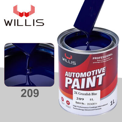 Approvisionnement d'usine WILLIS 2K Bleu Verdâtre Peinture Automobile Revêtement Liquide Peinture de Finition Automobile Résine Acrylique Apprêt pour Revêtement Plastique
