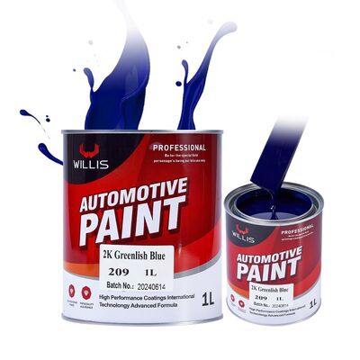 Approvisionnement d'usine WILLIS 2K Bleu Verdâtre Peinture Automobile Revêtement Liquide Peinture de Finition Automobile Résine Acrylique Apprêt pour Revêtement Plastique