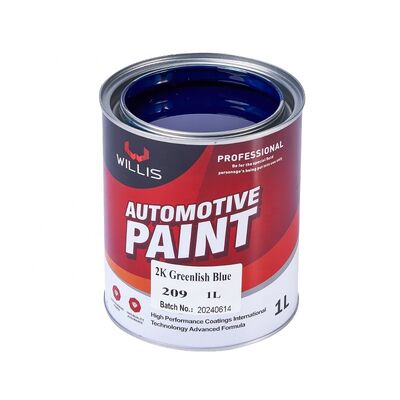 Approvisionnement d'usine WILLIS 2K Bleu Verdâtre Peinture Automobile Revêtement Liquide Peinture de Finition Automobile Résine Acrylique Apprêt pour Revêtement Plastique