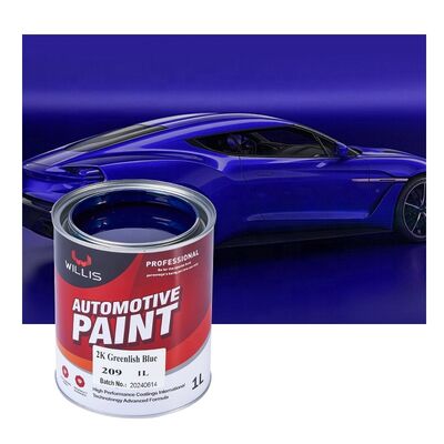 Approvisionnement d'usine WILLIS 2K Bleu Verdâtre Peinture Automobile Revêtement Liquide Peinture de Finition Automobile Résine Acrylique Apprêt pour Revêtement Plastique