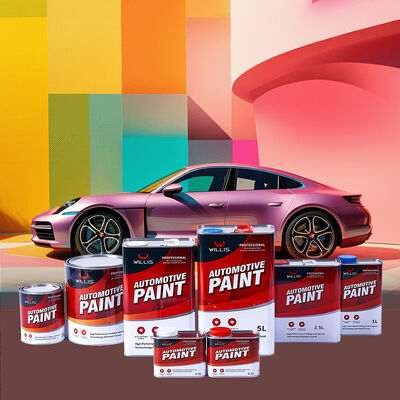 Peinture de retouche automobile résine acrylique couleur unie WILLIS 2K pour application par pulvérisation sur métal et automobile, revêtement liquide