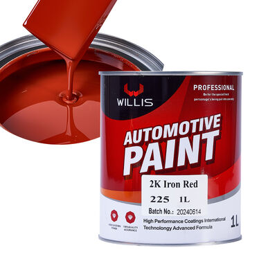 Vente à chaud 2K Fer Rouge Fabrique de revêtement automobile Fourniture OEM Disponible Résine acrylique Peinture de voiture liquide Refinir la peinture du manteau