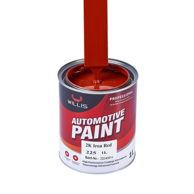 Vente à chaud 2K Fer Rouge Fabrique de revêtement automobile Fourniture OEM Disponible Résine acrylique Peinture de voiture liquide Refinir la peinture du manteau