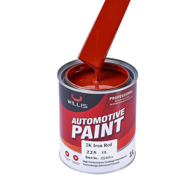 Vente à chaud 2K Fer Rouge Fabrique de revêtement automobile Fourniture OEM Disponible Résine acrylique Peinture de voiture liquide Refinir la peinture du manteau