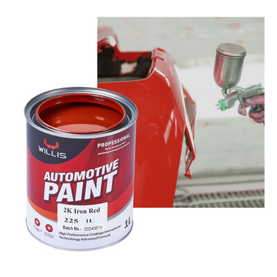 Vente à chaud 2K Fer Rouge Fabrique de revêtement automobile Fourniture OEM Disponible Résine acrylique Peinture de voiture liquide Refinir la peinture du manteau