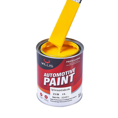 Peinture de retouche automobile 2K jaune moyen acrylique liquide base mate vernis, peinture de pulvérisation automobile
