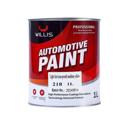 Peinture de retouche automobile 2K jaune moyen acrylique liquide base mate vernis, peinture de pulvérisation automobile