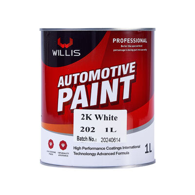Vente à chaud 1K 2K Solid White Auto Base Peinture de voiture Liquid Coating Factory Automotive Metal Plastic Refinish Principalement résine acrylique