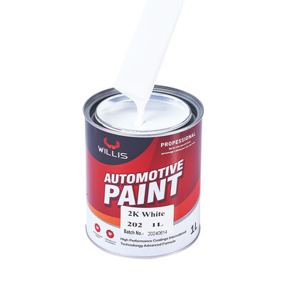 Vente à chaud 1K 2K Solid White Auto Base Peinture de voiture Liquid Coating Factory Automotive Metal Plastic Refinish Principalement résine acrylique
