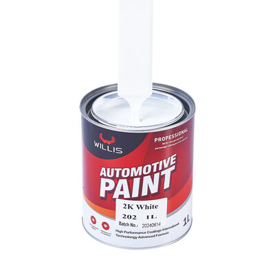 Vente à chaud 1K 2K Solid White Auto Base Peinture de voiture Liquid Coating Factory Automotive Metal Plastic Refinish Principalement résine acrylique