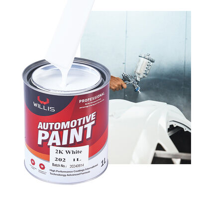 Vente à chaud 1K 2K Solid White Auto Base Peinture de voiture Liquid Coating Factory Automotive Metal Plastic Refinish Principalement résine acrylique