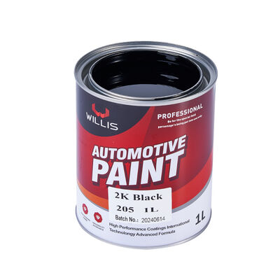 Peinture de revêtement automobile noire 2K Peinture de couleur métallique Peinture de voiture de finition à deux composants Peinture de base acrylique Peinture supérieure couleur multiple