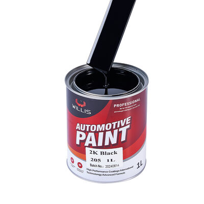 Peinture de revêtement automobile noire 2K Peinture de couleur métallique Peinture de voiture de finition à deux composants Peinture de base acrylique Peinture supérieure couleur multiple