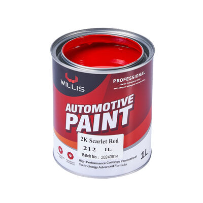 Peinture automobile 2K Rouge Écarlate Haute Brillance, Revêtement de Base Rouge Uni et Durcisseur pour Peinture, Couleurs Automobiles pour Véhicules