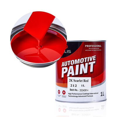 Peinture automobile 2K Rouge Écarlate Haute Brillance, Revêtement de Base Rouge Uni et Durcisseur pour Peinture, Couleurs Automobiles pour Véhicules