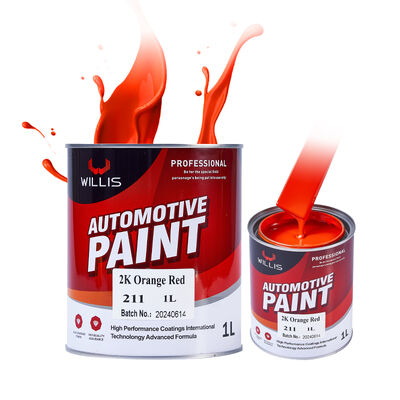 High Quality 2K Acrylic Coating & Paint Orange Red Automotive Color Hot Selling with Good Price Multiple Colors Available